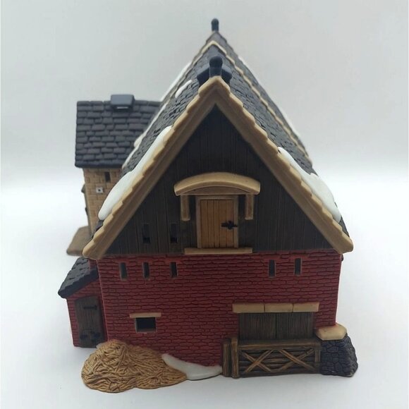 Department 56 Dickens Village Butter Tub Barn Handpainted Porcelain Christmas - Picture 5 of 9
